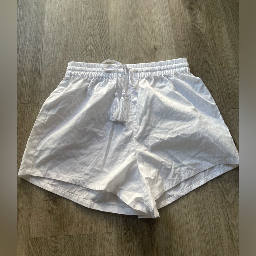 monday swimwear la jolla white cotton bikini cover up shorts size (P) XS NEW - Picture 5 of 11